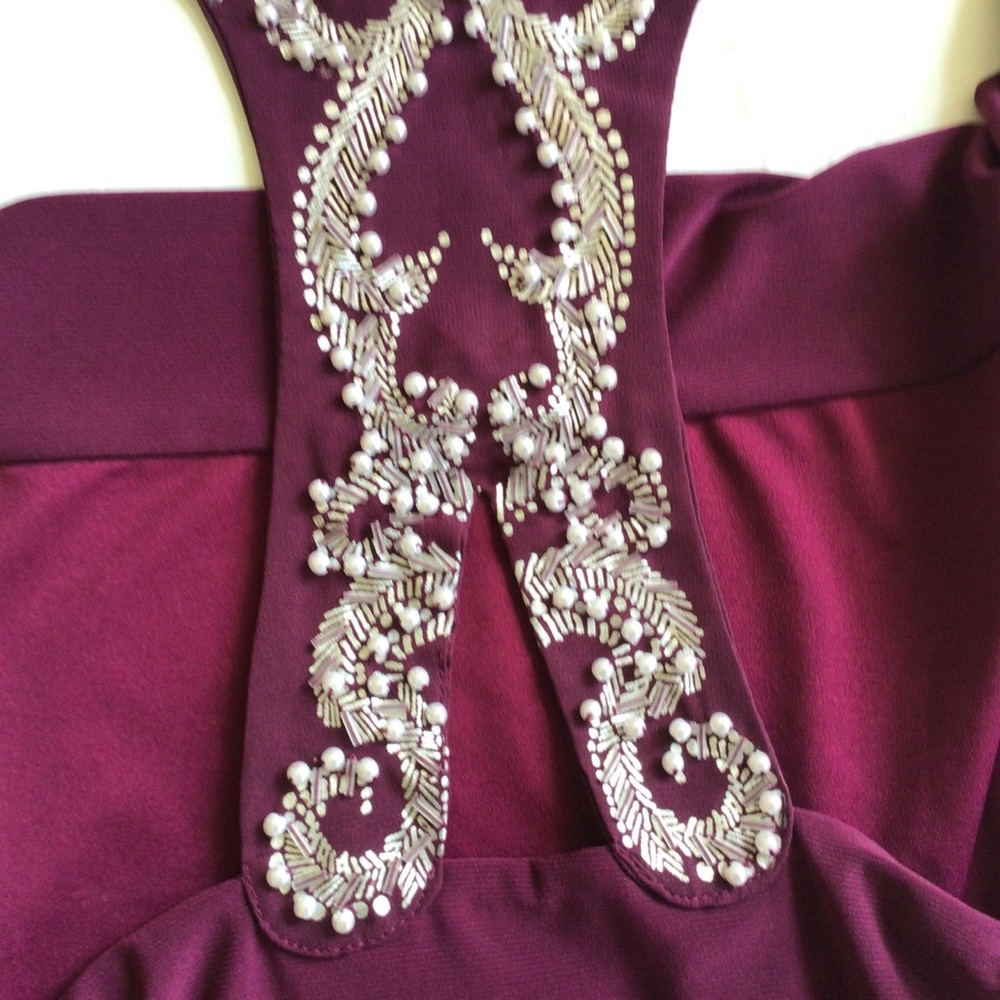 WHBM MAUVE PURPLE EMBELLISHED RACERBACK TANK XS - Picture 13 of 16
